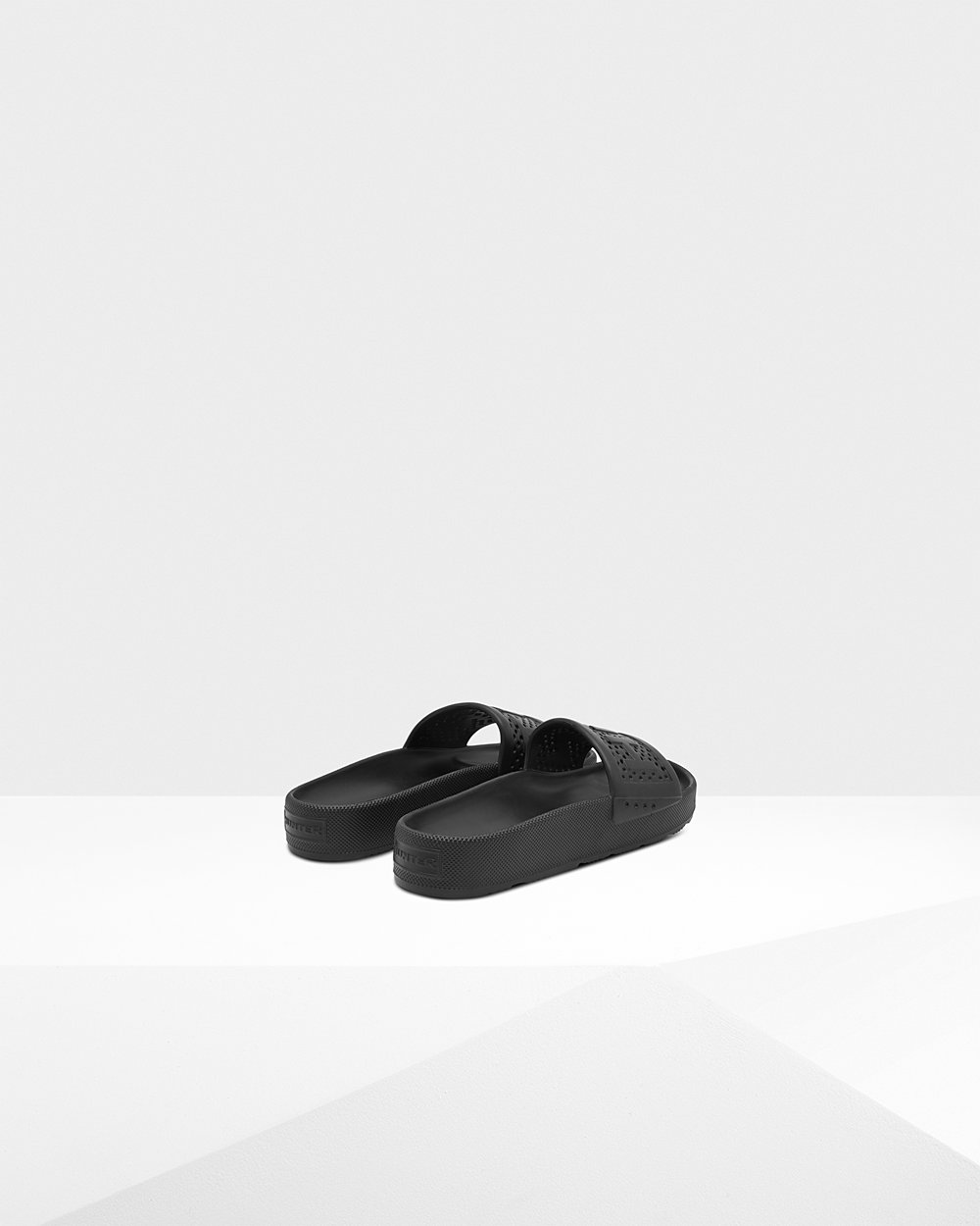 Hunter Original Lightweight Moulded Slides - Online Sale Mens Black - VEBPUT067